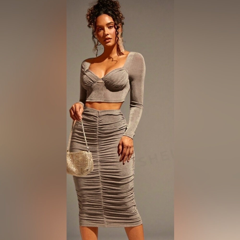 Large SHEIN matching top and skirt.